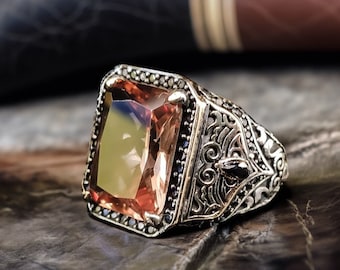 Handmade Sterling Silver Sultanite Ring: Mystic Color Change Gemstone