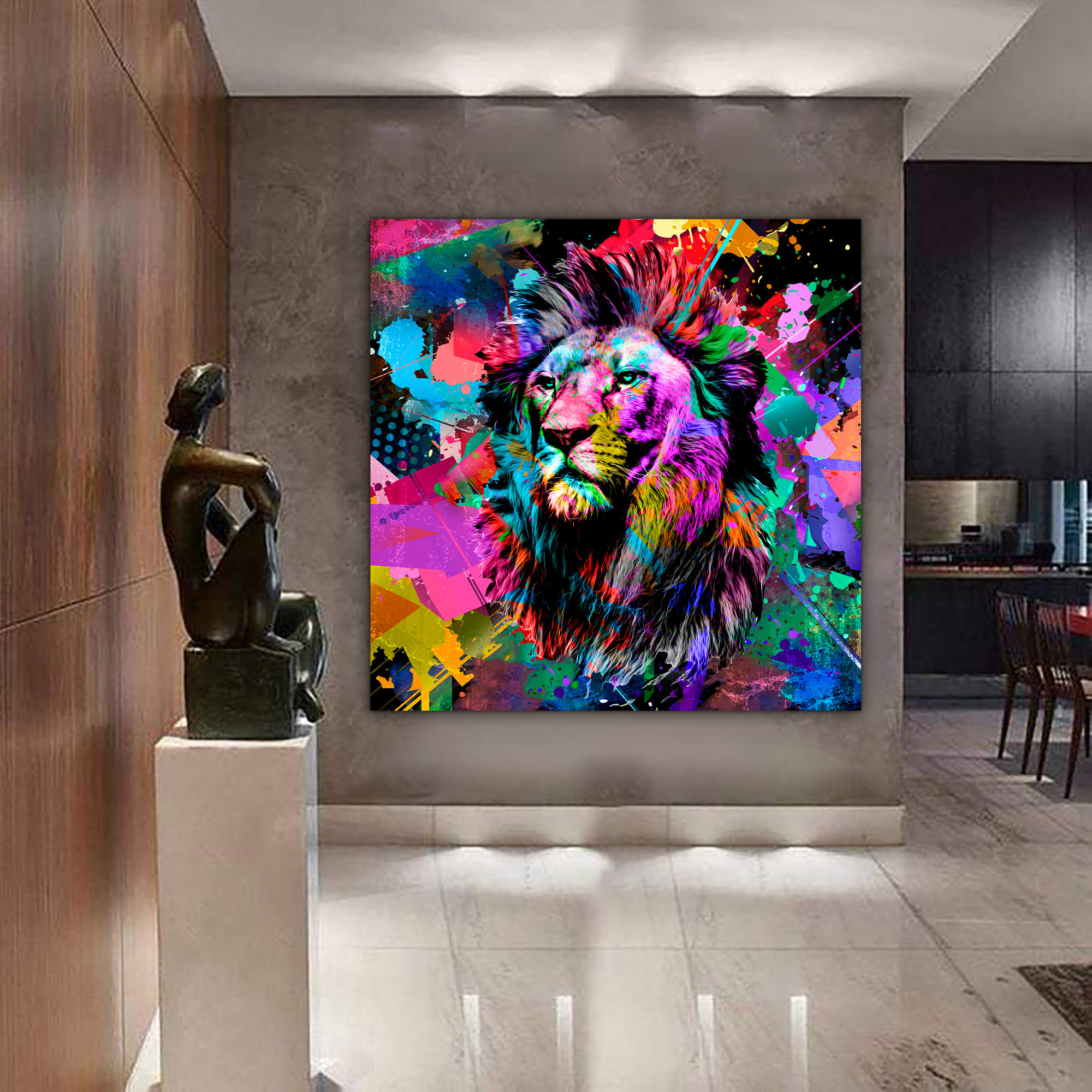 Buy Abstract Colorful Animal Painting Modern Lion Graffiti Monkey Wall Art  Funny Picture Cuadros Canvas Poster Print Home Decoration At Affordable  Prices — Free Shipping, Real Reviews With Photos — Joom |