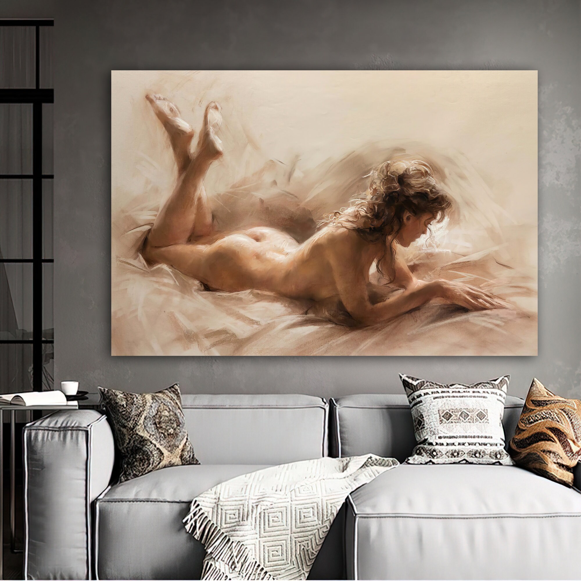 Modello Sexy erotico 2 ragazze donne Nude Nude Wall Art stampe su tela  Poster Home Living Decor camera da letto Figure Paintings