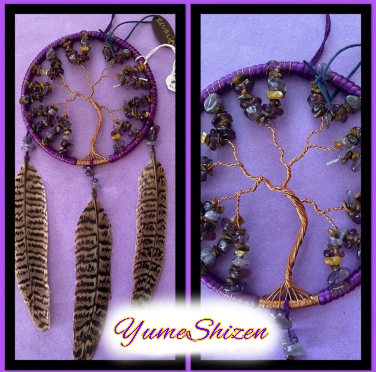 Arbre de Vie Améthyste et Œil Tigre