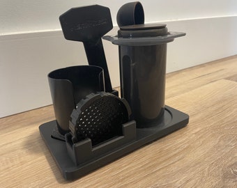 Pojemnik na kawę AeroPress, stylowa tacka do domowego baristy