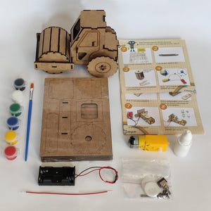 STEM Toy Truck DIY Kit: Educational Science Craft Set