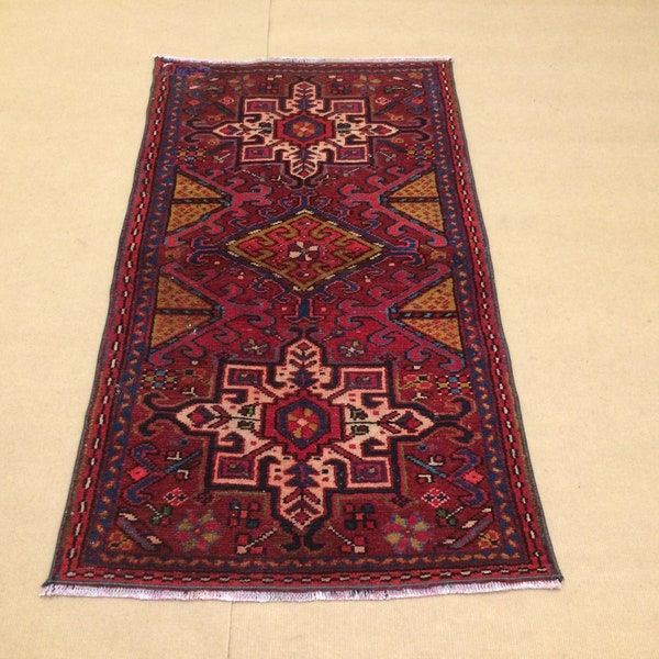 Persian rug- Heriz rug- Persian heriz rug- Runner rug- Heriz antique rug- Hand made rug- Persian red rug- Heriz runner rug- Persian old rug-