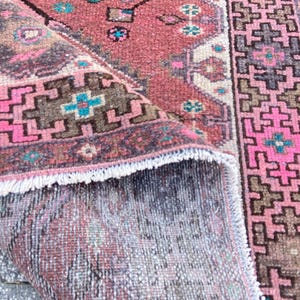 Persian Rug Turkish Rug - Area Rug - Runner Rug - Vintage Persian Rug - Antique Rug - Wool Rug - Hand Knotted Rug - Old Rug 3.4x6.5 Ft Rug