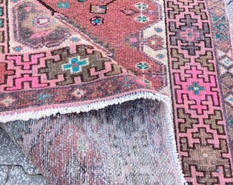 Persian Rug Turkish Rug - Area Rug - Runner Rug - Vintage Persian Rug - Antique Rug - Wool Rug - Hand Knotted Rug - Old Rug 3.4x6.5 Ft Rug