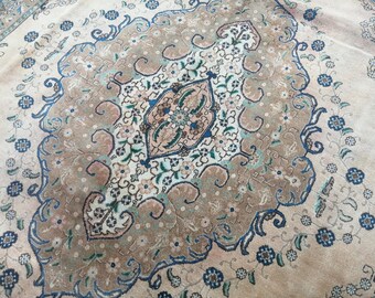 Handwoven Persian Rug 9.5x12.7 ft: Vintage Oriental Area Rug, Antique large Rug, Oversize Persian Rug - Aged Color Rug Living Room Rug