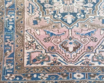 Persian Rug Turkish Rug Vintage Persian Rug - Antique Rug - Oriental Rug Runner Rug Wool Rug - Handwoven Rug - Oushak Rug 3.4x6.2 Ft Rug