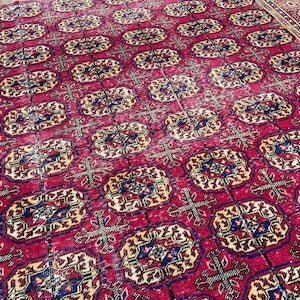 Turkish rug Vintage rug Area rug Large Rug Persiani Rug  Antique Rug - Oriental Rug - Runner Rug Wool Rug - Pastel Oushak Rug 8.2x11.1 Rug