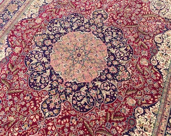 Persian Rug Turkish Rug - Large Rug Oushak Rug - Oriental Rug - Antique Turkish Rug - Vintage Persian Rug - Living Room Rug 6.8x9.7 Ft Rug