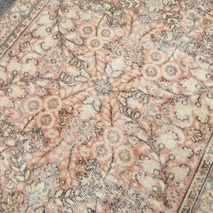 Hand-Knotted Wool Persian Rug 3.5x6.3 Ft Rug  Vintage Turkish Area Rug - Anatolian Rug Aged Red Rug - Rug For Bedroom - Runner Rug