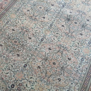 Turkish Rug- Large Area rug- Persian rug- Hand Woven rug- Antique Rug- Vintage Persian rug-Turkish floor rug- Aestehtic rug 6.2x9.5 Ft Rug