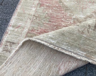 Vintage Rug Pastel Neutral Rug Turkish Rug Vintage Small Rug - Hand Woven Rug Aged Runner Area Rug - Wool rug Antique rug 2.4x5.4 Ft rug