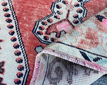 Persian Rug Turkish Rug  Vintage Persian Rug, Antique Rug, Oriental Rug - Runner Rug Wool Rug - Handwoven Rug - Oushak Rug 4.2x6.4 Ft Rug