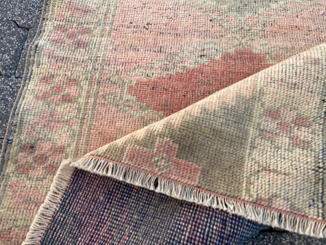 Antique Rug Vintage Persian Rug - Mini Runner Rug Old Wool Rug - Hand ...