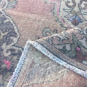 Persian Rug- Persian Runner Rug- Vintage Rug- Antique Rug- Oushak Area Rug- Turkish Rug- Oriental Rugs- Persian  Wool Rug- 4.4x9 Ft Rug