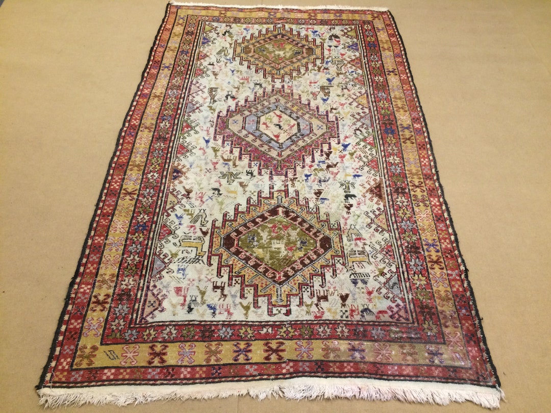 Persian Vintage Rug- Persian Antique Rug- Persian Large Rug- Persian ...