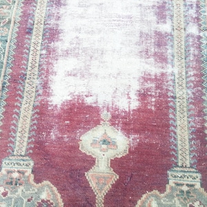 Vintage Turkish Runner Rug: 4x7.5 ft, Anatolian Oriental Rug - Persian Rug Aged Color Old rug - Antique Persian Rug - Wool Hand made Rug