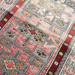 Persian Rug Vintage Rug- Antique Rug- Handwoven Rugs Wool Rug Oushak Rug- Floor Rugs Oriental Rug- Turkish Rug- Area Rug- 4.4x5.6 Ft Rug