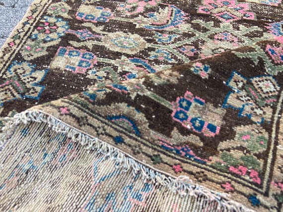 Vintage Persian Rug - Antique Persian Rug - Old Hand Made Rug- Persian Runner Rug- Narrow Long Rug- Turkish Runner Rug- 3x10.8 Ft Rug