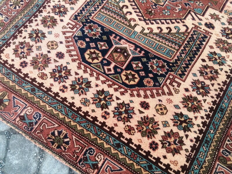 Persian Brown Rug, Persian Floor Rug, Antique Rug, Persian Hand Knotted