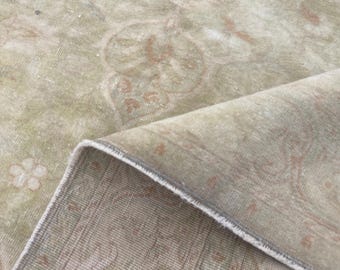 Persian Rug Large Antique Oushak Rug Turkish Rug Vintage Persian Rug Runner rug - Wool Rug Oriental Rug Aesthetic Decor Rug 6.2x9.6 Ft rug