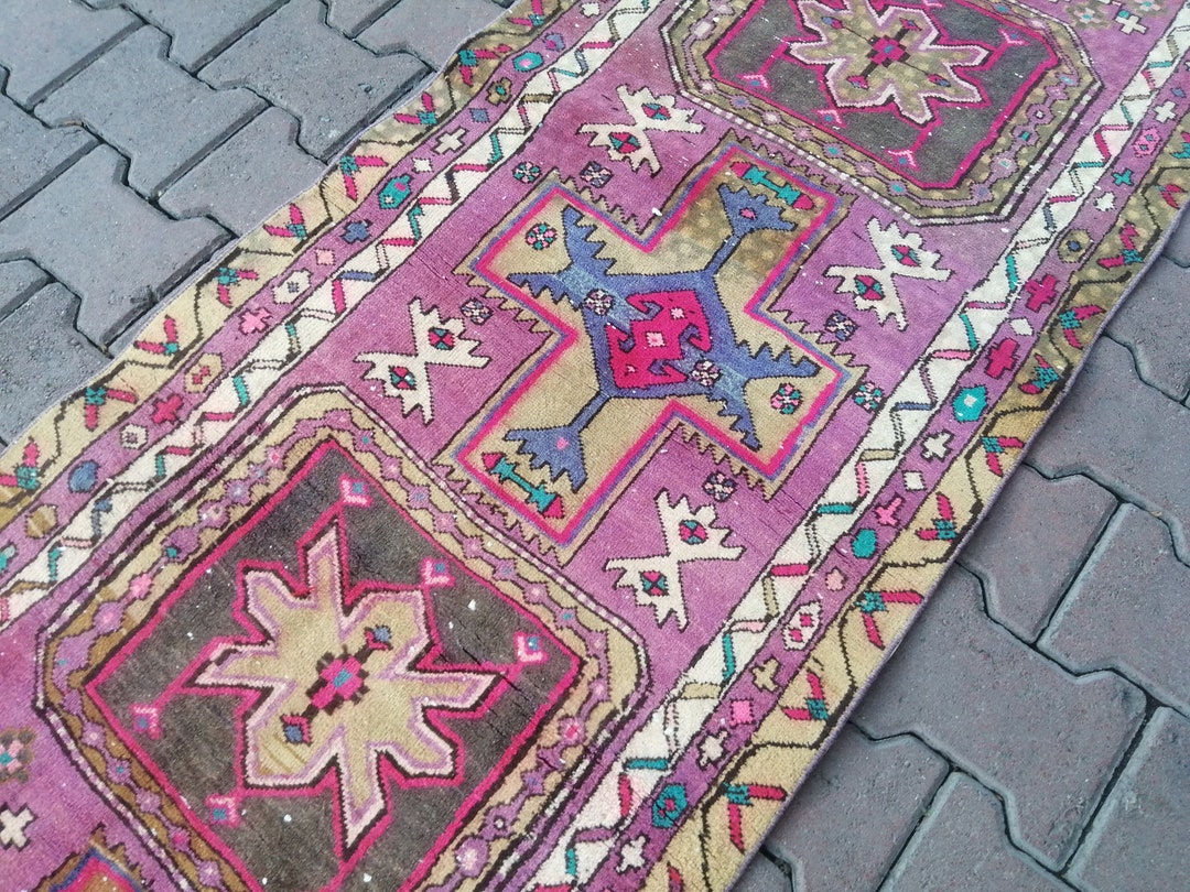 Runner Rug Persian Runner Rug Persian Pink Runner Rug Pink Etsy
