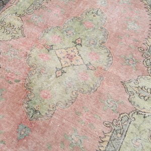 Persian Rug- Persian Large Rug- Vintage Rug- Antique Rug- Oushak Area Rug- Turkish Rug- Oriental Rugs- Persian  Wool Rug- 3.6x6.8 Ft Rug