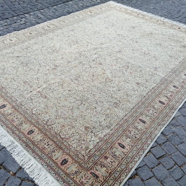 Large Vintage Turkish Rug Etsy