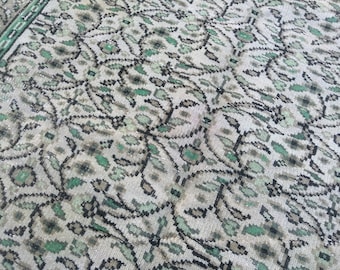 Turkish Rug Floral Vintage Large Area Persian Rug - Hand Knotted Rug Wool Rug Oriental Decorative Rug Old Rug 5.2x8.8 Ft rug