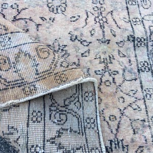 Persian Rug- Persian Large Rug- Vintage Rug- Antique Rug- Oushak Area Rug- Turkish Rug- Oriental Rugs- Persian Wool Rug- 3.7x6.8 Ft Rug