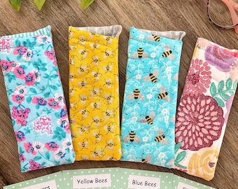 Handmade Cotton Padded Glasses Case: Semi-Quilted Reading Glass & Sunglasses Holder