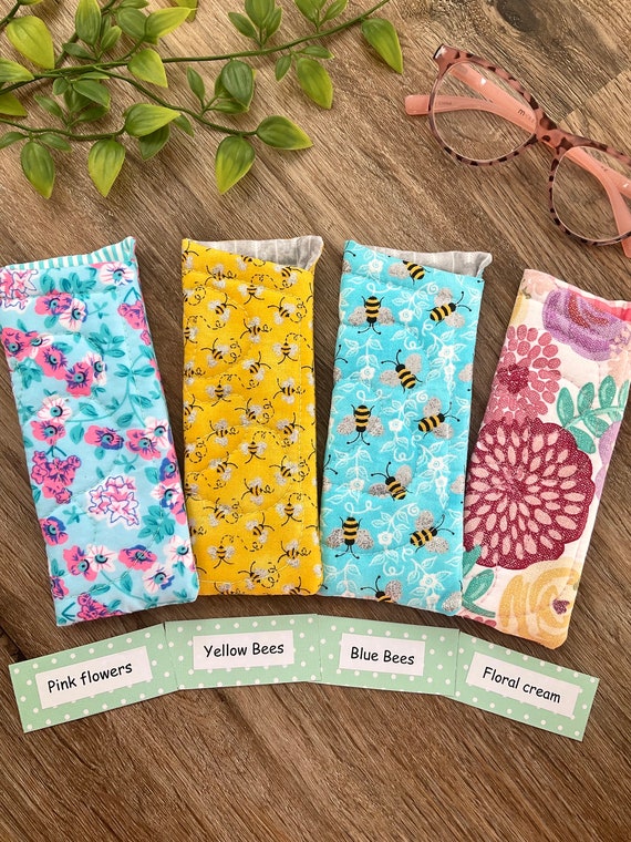 Handmade Cotton Padded Glasses Case: Semi-Quilted Reading Glass & Sunglasses Holder