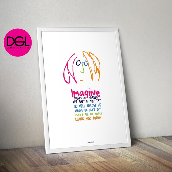 Imagine Lyrics - Etsy