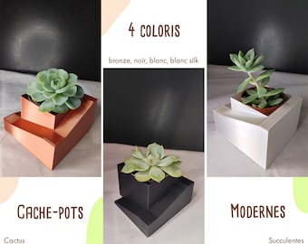 Pot cover for cacti, succulents, 3D printing, Scandinavian style decoration, birthday gift
