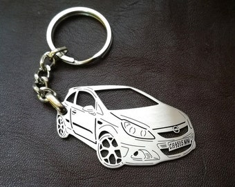 Farbe:GRAU.Schlüsselanhänger KFZ Kennzeichen für VW OPEL MERCEDES FORD AUDI Auto 