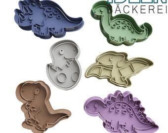 Biscuit cutter set, 12 pieces, dinosaur dinosaurs, various colors possible