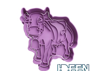 Cookie cutter cow 7 cm high cookie cutter, different colors possible Cookie cutter for cookies biscuits dough dough farm