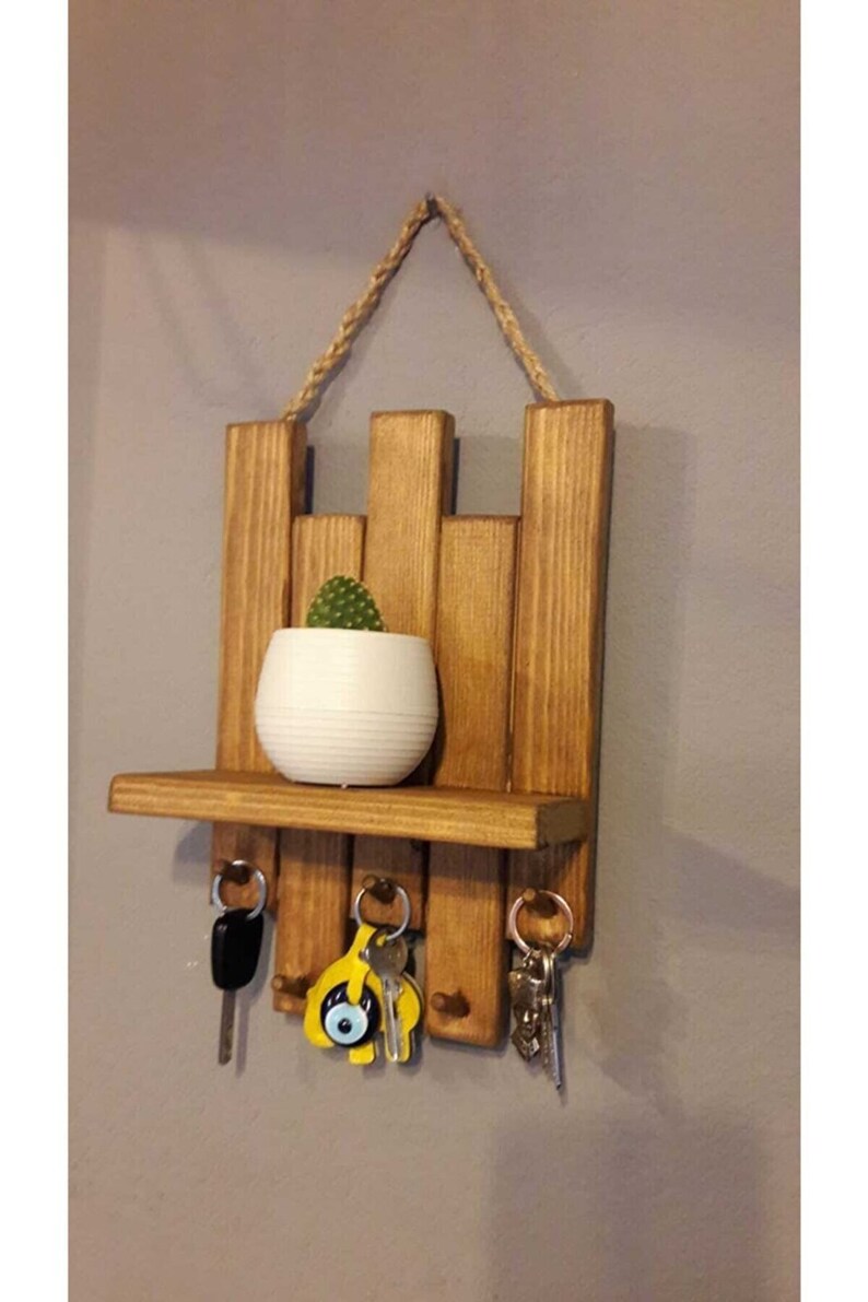 Wooden Key Hanger Wall Key Hanger Wall Keychain Wall Etsy