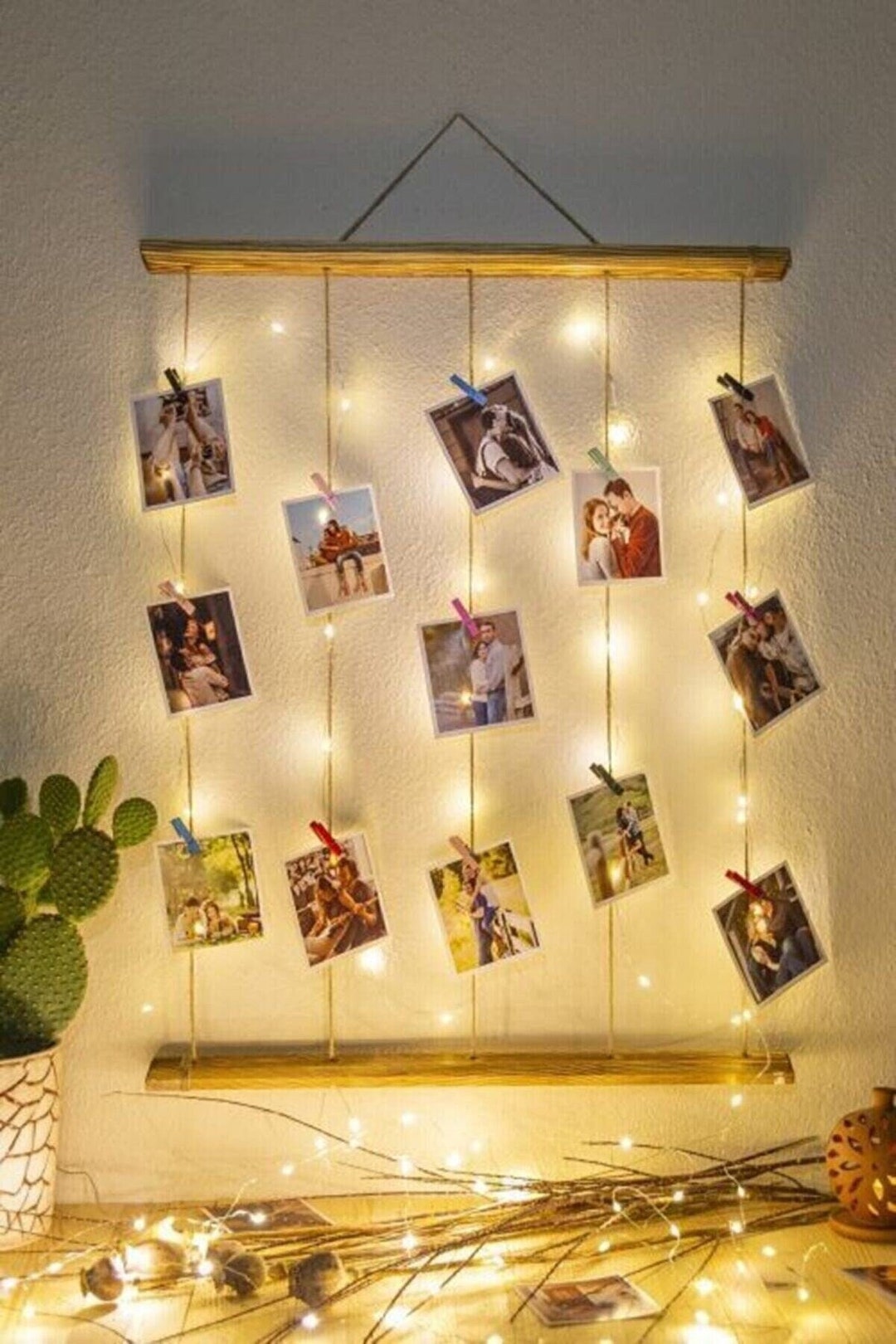 Wooden Lighted Picture Frame Wooden Picture Frame Picture Frame Light Frame Wall Decor Frame