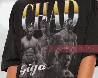 GIGA CHAD Meme Shirt Masculin YES Shirt Sharp Jaw Tight Abs 