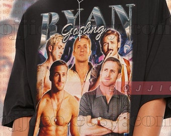 Ryan Gosling Vintage Shirt Ryan Gosling Homage Tshirt Ryan Gosling Fan Tees  Ryan Gosling Retro 90s Sweater Ryan Gosling Merch Gi