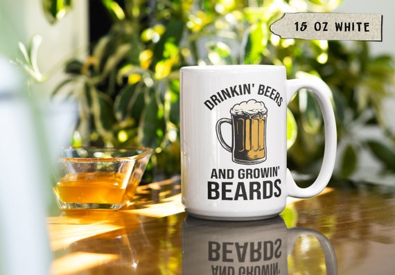 Drinking Beer for Beard Guy Coffee Mug, Funny Coffee Mugs for Men, Bearded  Coffee Mug, Mugs for Him, Man Mug, Mountain Man Gifts 