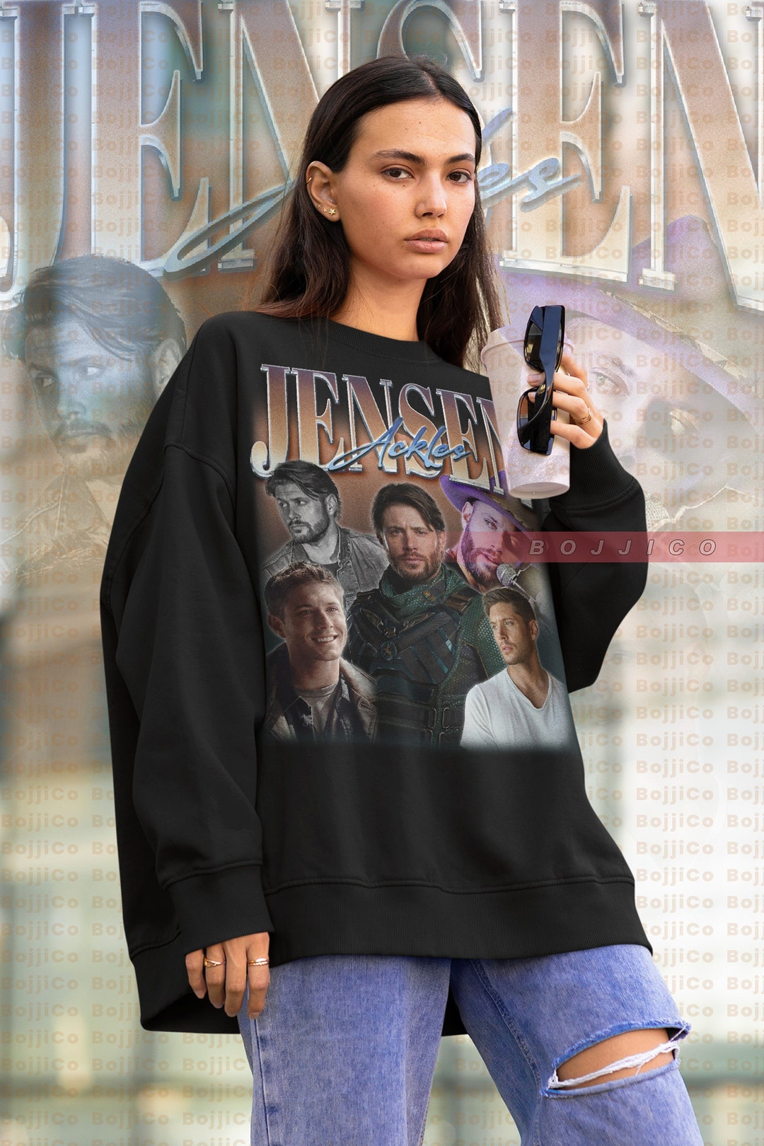 JENSEN ACKLES Sweatshirt, Dean Winchester Supernatural Sweater, Jensen ...