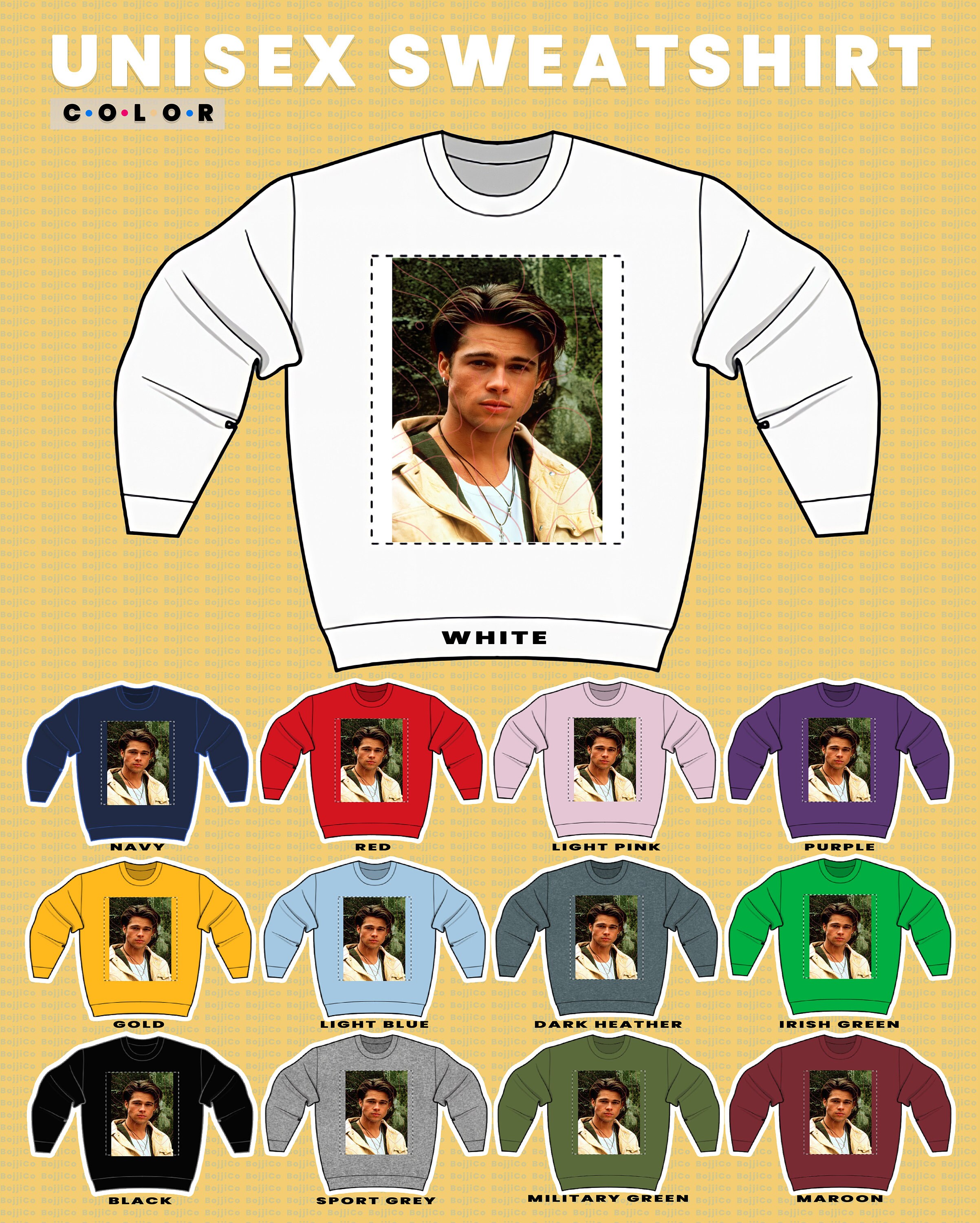 BRAD PITT 90s Vintage Homage Unisex Sweatshirt Retro 90s 