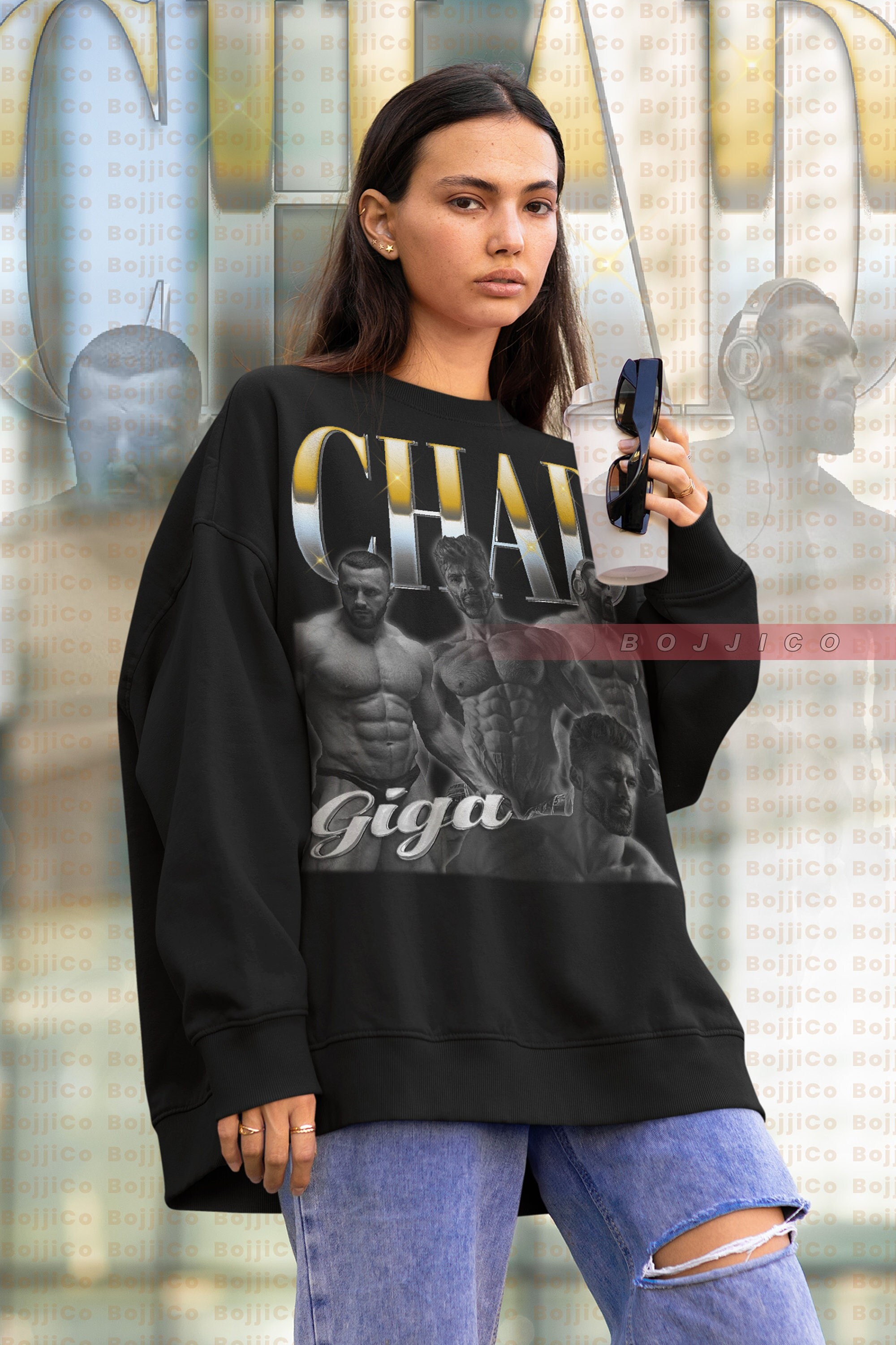 Chad meme Unisex Crewneck Sweatshirt