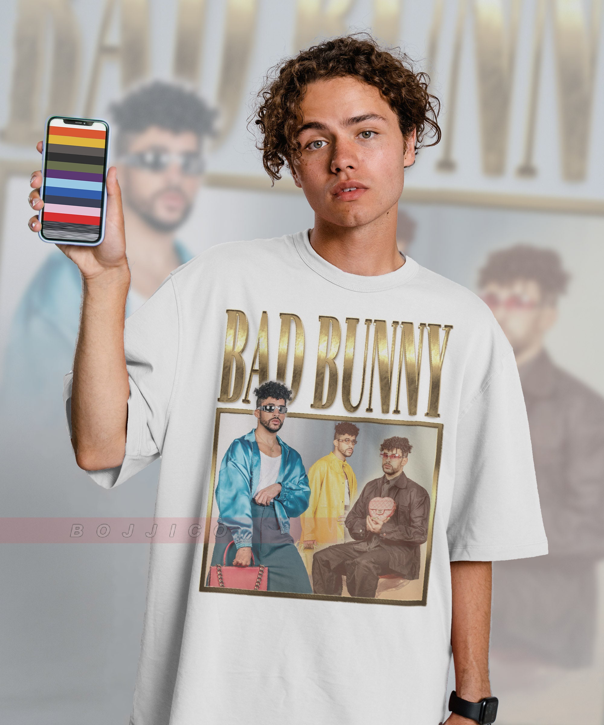 Bad bunny 90s vintage bootleg style rap shirt, hoodie, sweater, long sleeve  and tank top