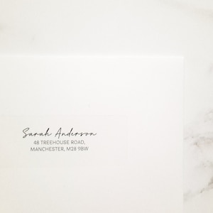 Guest Invitation Address labels, Frosted Envelope Addressing Label, Personalised Wedding Guest Address label, Wedding Envelope Stickers