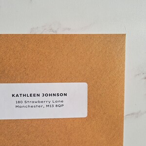 Custom Guest Address Labels, Envelope Addressing, Simple Text Address Label, Guest List Address labels, Peronsalised Address Label