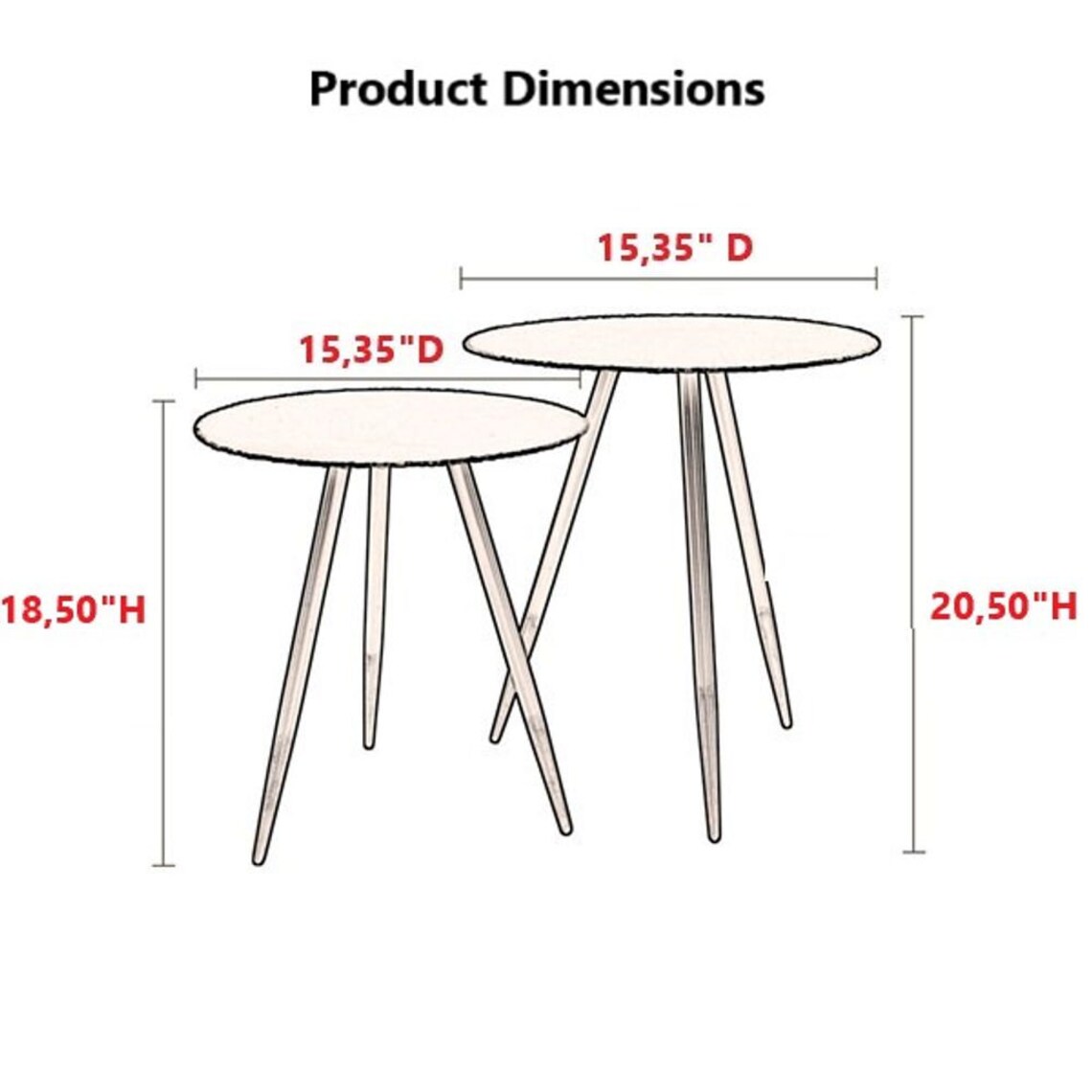 Round Wooden Side Table, Portable Coffee Table, End Table for Living