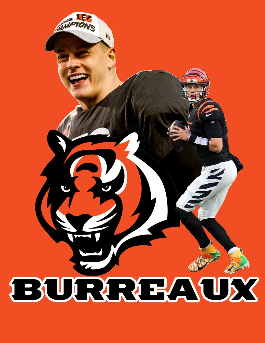 Cincinnati Bengals Joe Burrow Joe Burreaux Shirt Poster Etsy